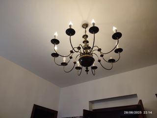 Lámpara techo vintage y 10 luces.