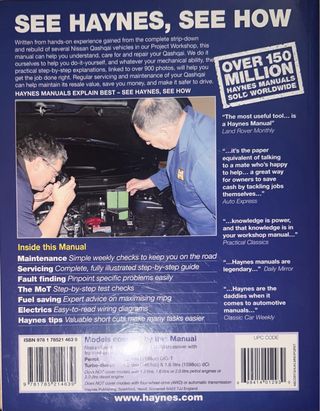 Haynes Manual Taller Nissan Qashqai J11
