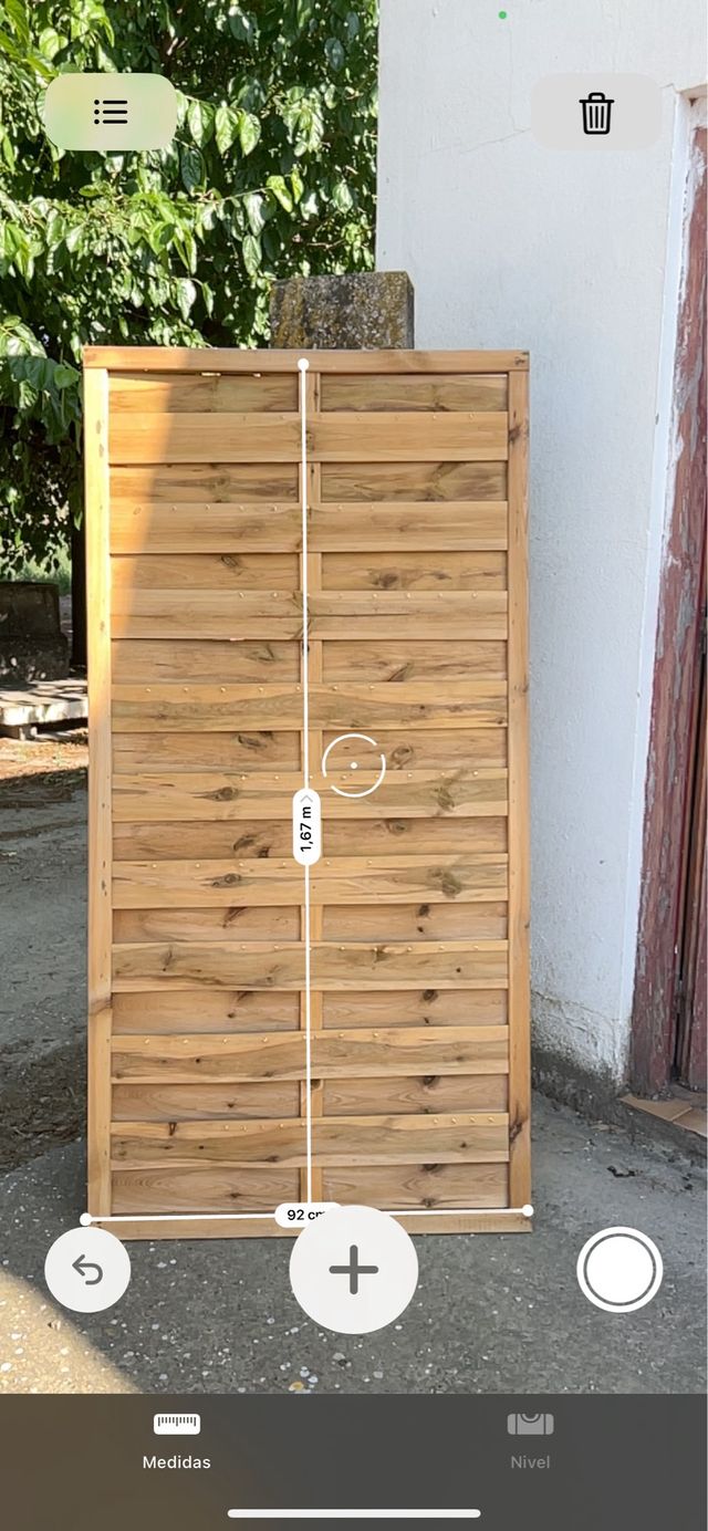 Celosía madera marrón - 1,67m x 92cm