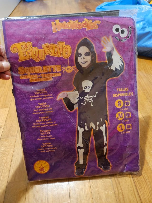 Disfraz Halloween Esqueleto Niño (3-4 años)