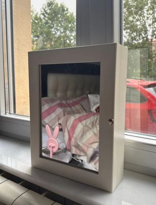 Joyero espejo blanco rosa