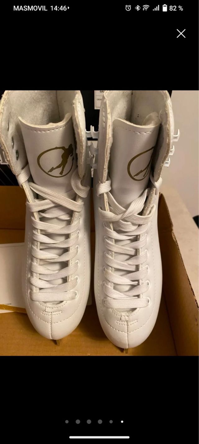 Patines hielo niña blancos