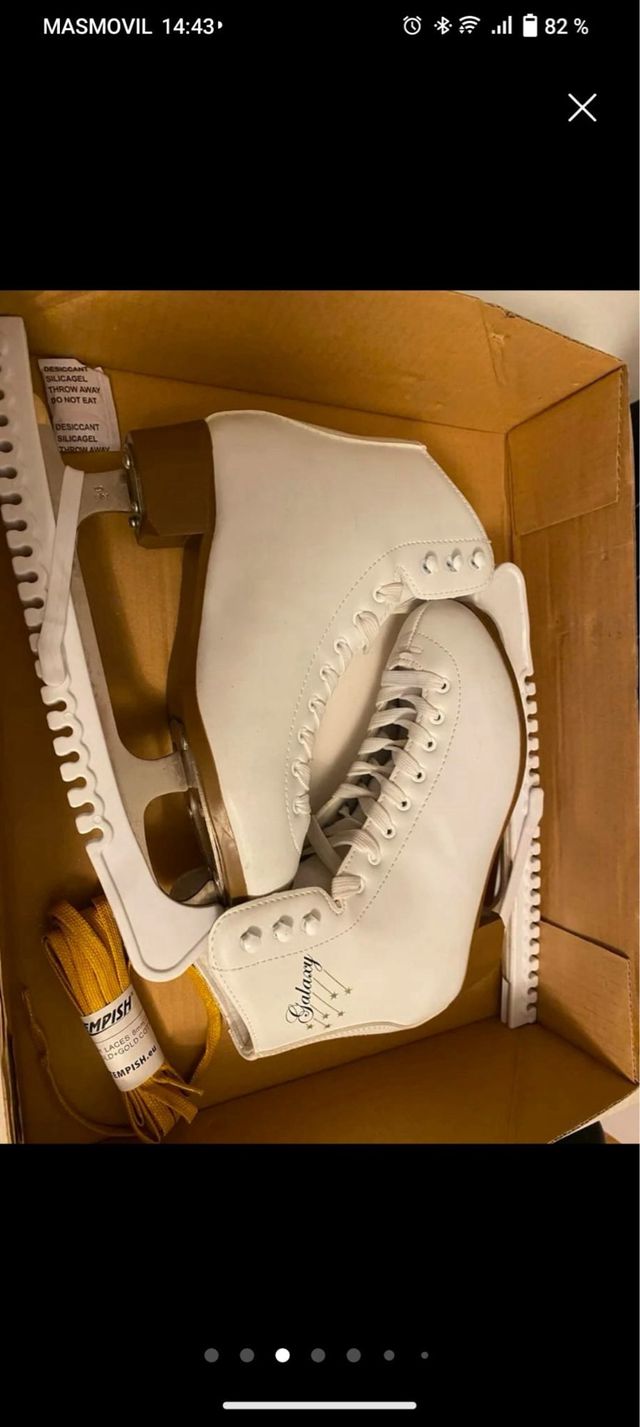 Patines hielo niña blancos