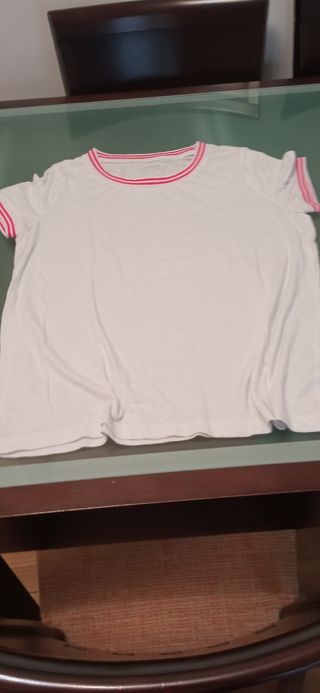4 Camisetas Blancas T-Shirt S-M