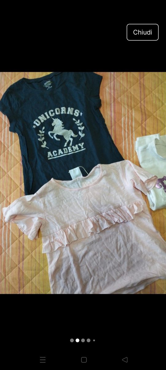 3 Maglie Bambina 5 Anni Maniche Lunghe e corte