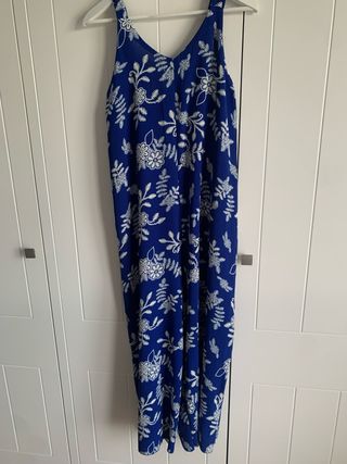 Mono largo azul y blancos
