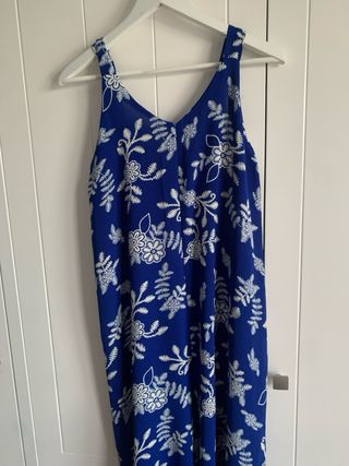Mono largo azul y blancos