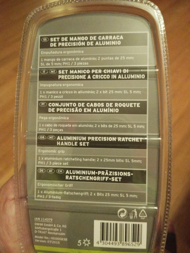 Mango carraca precisión aluminio