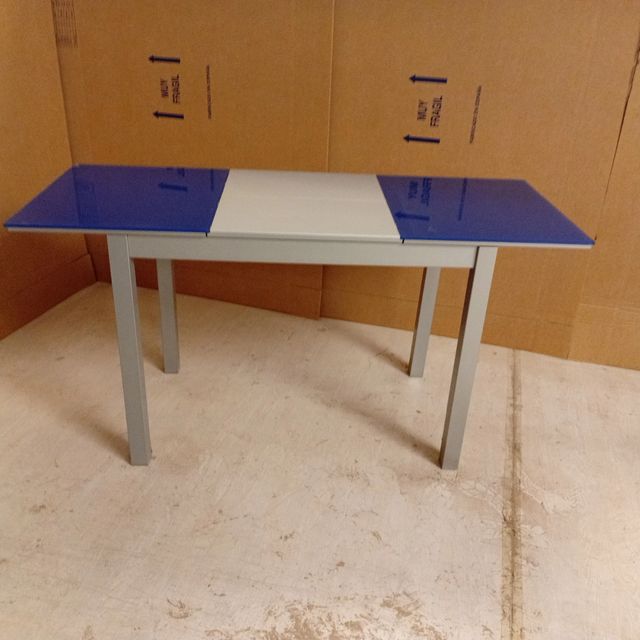 Mesa Cocina Extensible Azul Gris