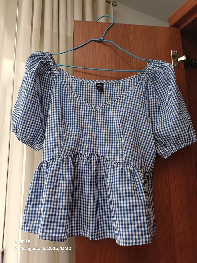 Blusa Top Cuadro Vichy SHEIN (Talla M)