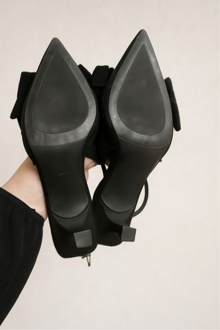 Zapatos de tacón bajo ZARA con lazo - 37
