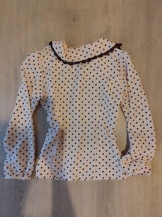 Blusa años 70 - lunares rosa