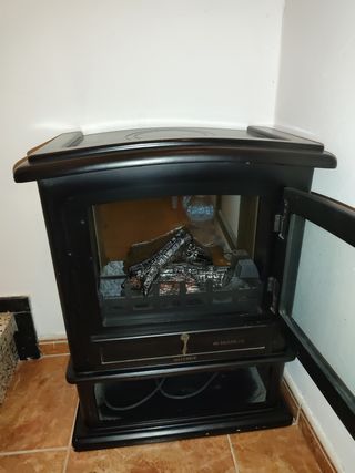 Chimenea eléctrica MAFLUX negra