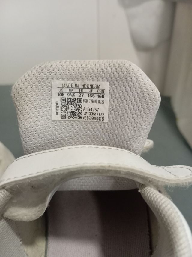 Zapatillas Adidas niña rosa-blancas,N 27.
