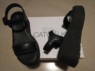 Sandalias plataforma Catwalk negras