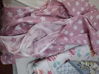 Funda nórdica cuna ,reversible y echa a mano