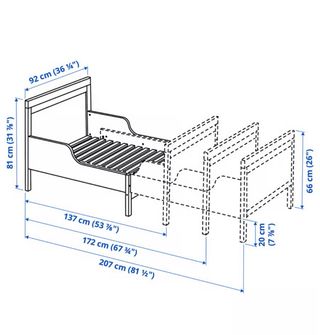 Cama infantil IKEA SUNDVIK blanca