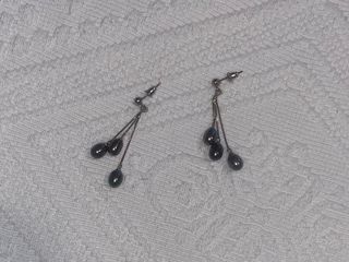 Collar y pendientes perlas grises