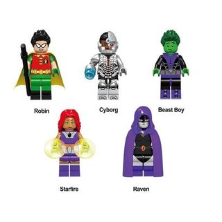 Minifigure Lego Compatibile - Teen Titans 5 pezzi