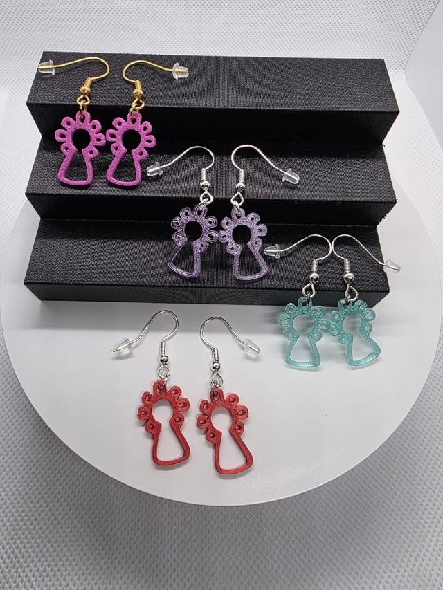Pendientes Virgen Pilar 3D - color personalizable