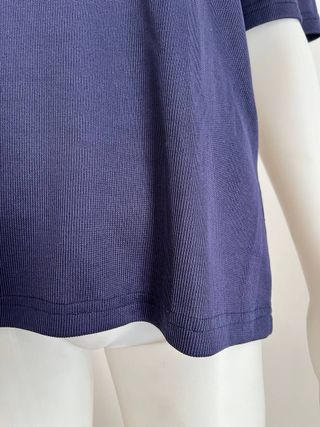 Blusa azul manga corta - detalle corazón