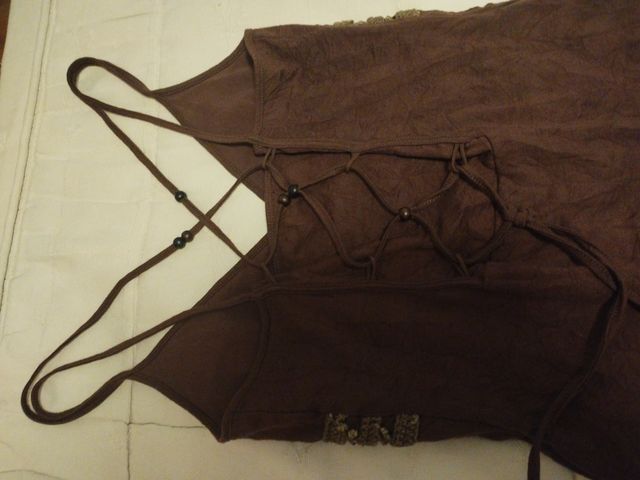 Vestido midi marrón