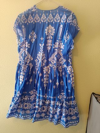 Vestido Zara azul estampado