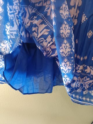Vestido Zara azul estampado