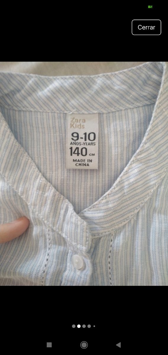 Vestido rayas Zara Kids niña