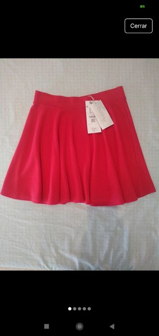 Minifalda roja Bershka - Talla L