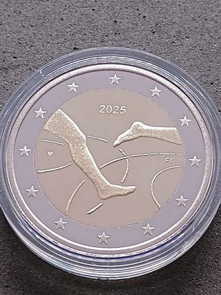 2€ PROOF Finlandia 2025.100 anni atletica FIN-SVE