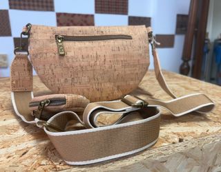Borsa a tracolla e portamonete - beige/bianco