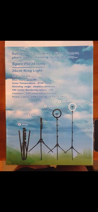 Aro Luz LED con trípode