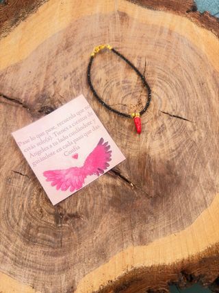 Pulsera Espinela Negra & guindilla italiana