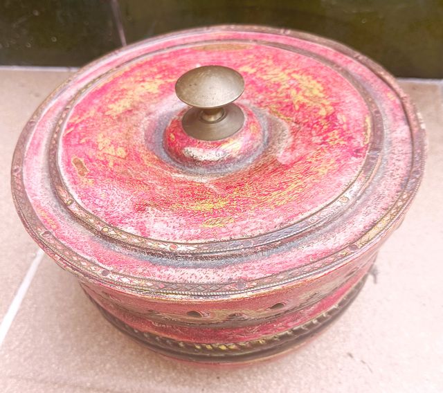 ANTIGUA CAJA MADERA ESPECIAS LACADO ORIENTAL 15€