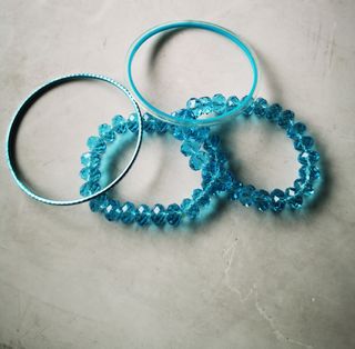 Pulseras azules - 3 piezas