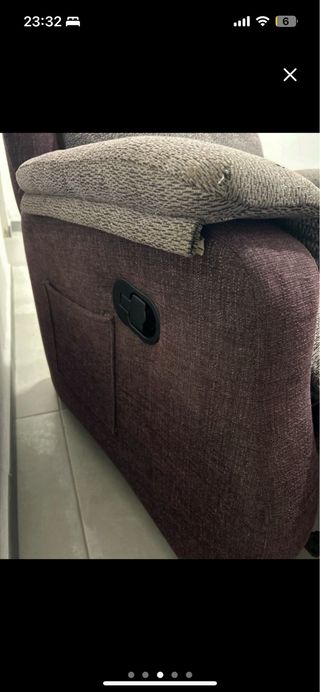 Sillón reclinable morado