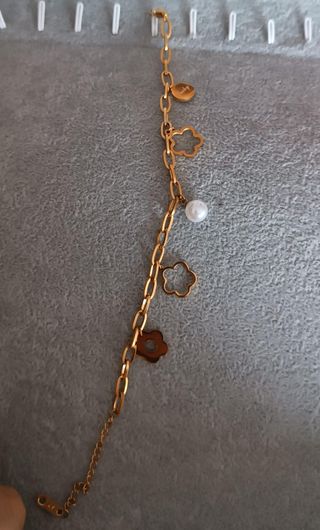 Pulsera dorada acero inoxidable