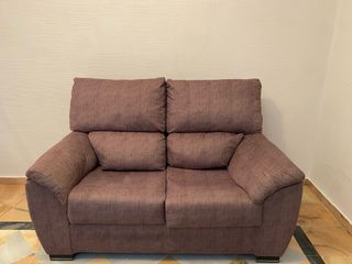 RECOGIDA EN MALAGA. sofá 2 plazas - marrón/gris.