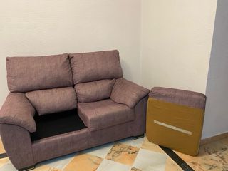 RECOGIDA EN MALAGA. sofá 2 plazas - marrón/gris.
