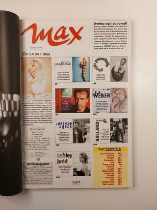 MAX Uomo & Donna - Dicembre 1999 - PAMELA ANDERSON