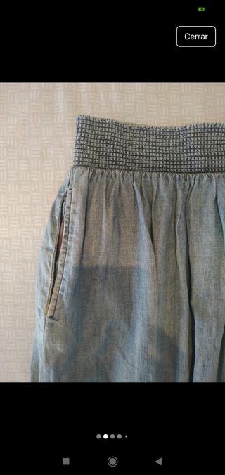 Falda vaquera Zara azul