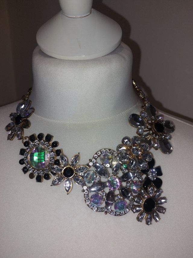 Collares con cuentas de cristal metale cuero...