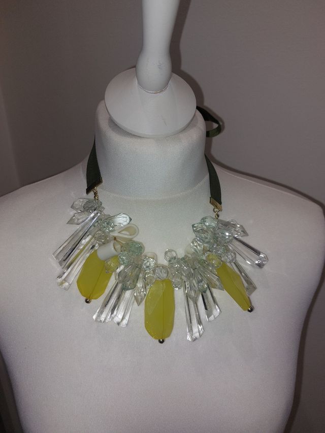 Collares con cuentas de cristal metale cuero...