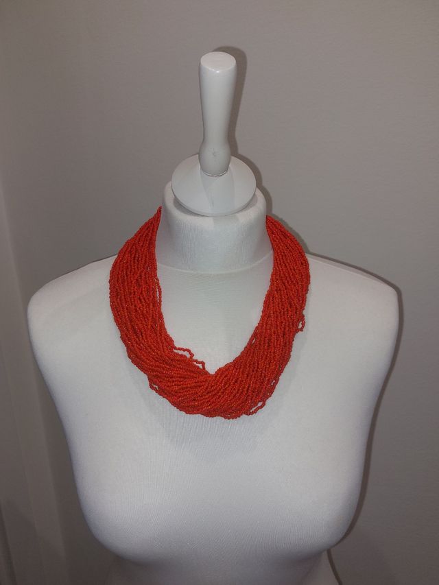 Collares con cuentas de cristal metale cuero...