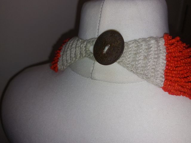 Collares con cuentas de cristal metale cuero...