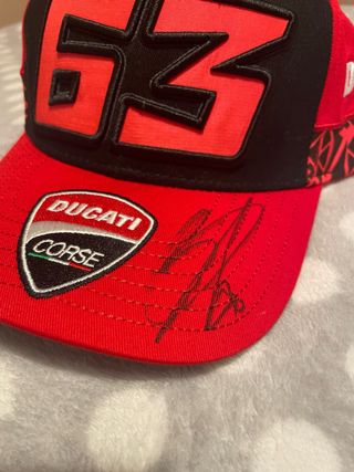 Cappellino Pecco Bagnaia Ducati Autografato