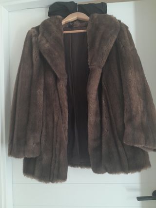 Chaqueta marrón piel sintética M