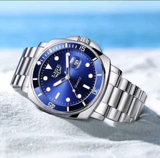 Reloj LIGE Hombre Azul Plata