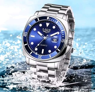Reloj LIGE Hombre Azul Plata